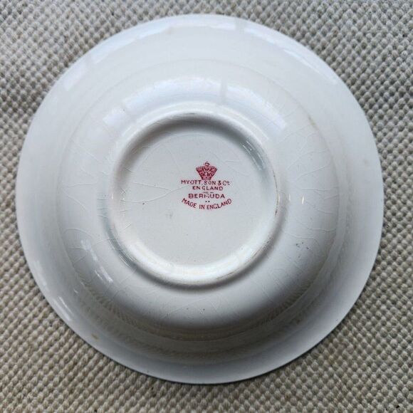 Myott Son Company England Pink Bermuda Rose Chintz Round Vegetable Serving Bowl - Picture 2 of 5